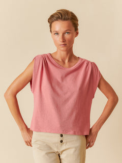 Indi & Cold Pleated Shoulder T-Shirt