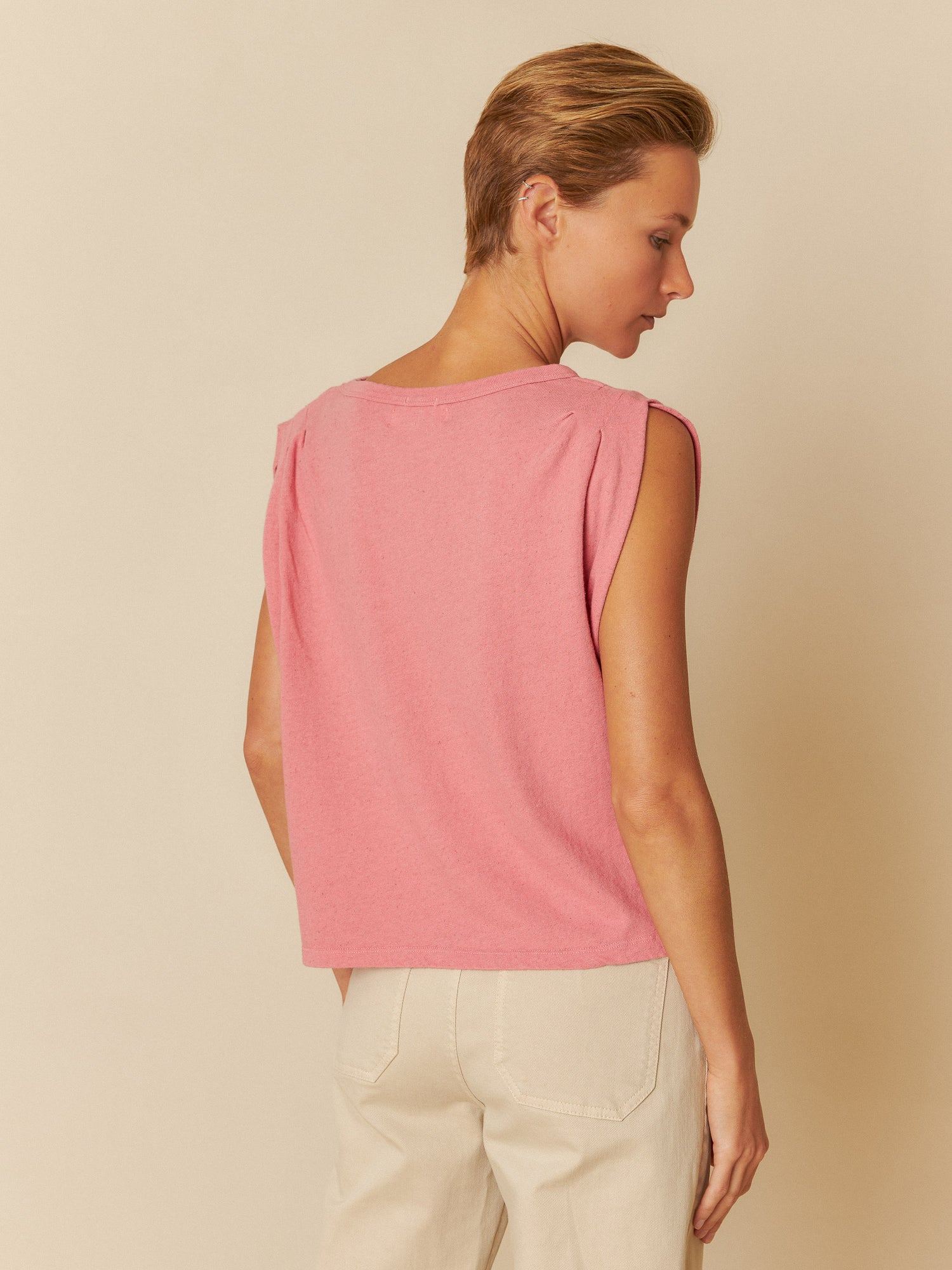 Indi & Cold Pleated Shoulder T-Shirt