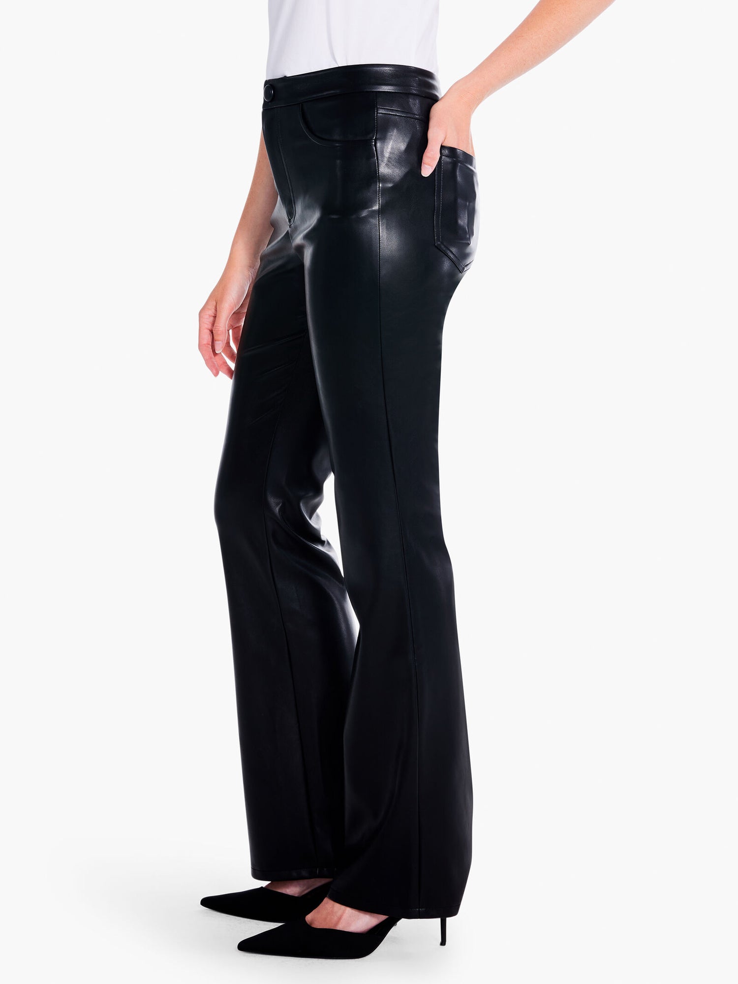 Nic + Zoe Faux Leather Bootcut Pant