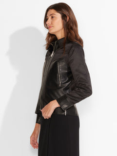 Nic + Zoe Faux Leather Mix Jacket
