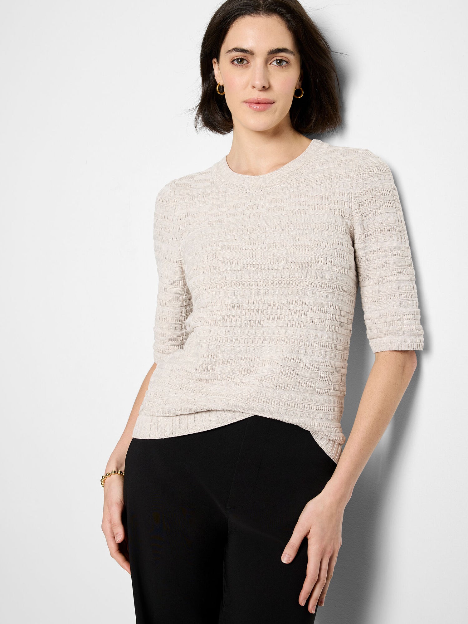 Nic + Zoe Textured Sweater Tee