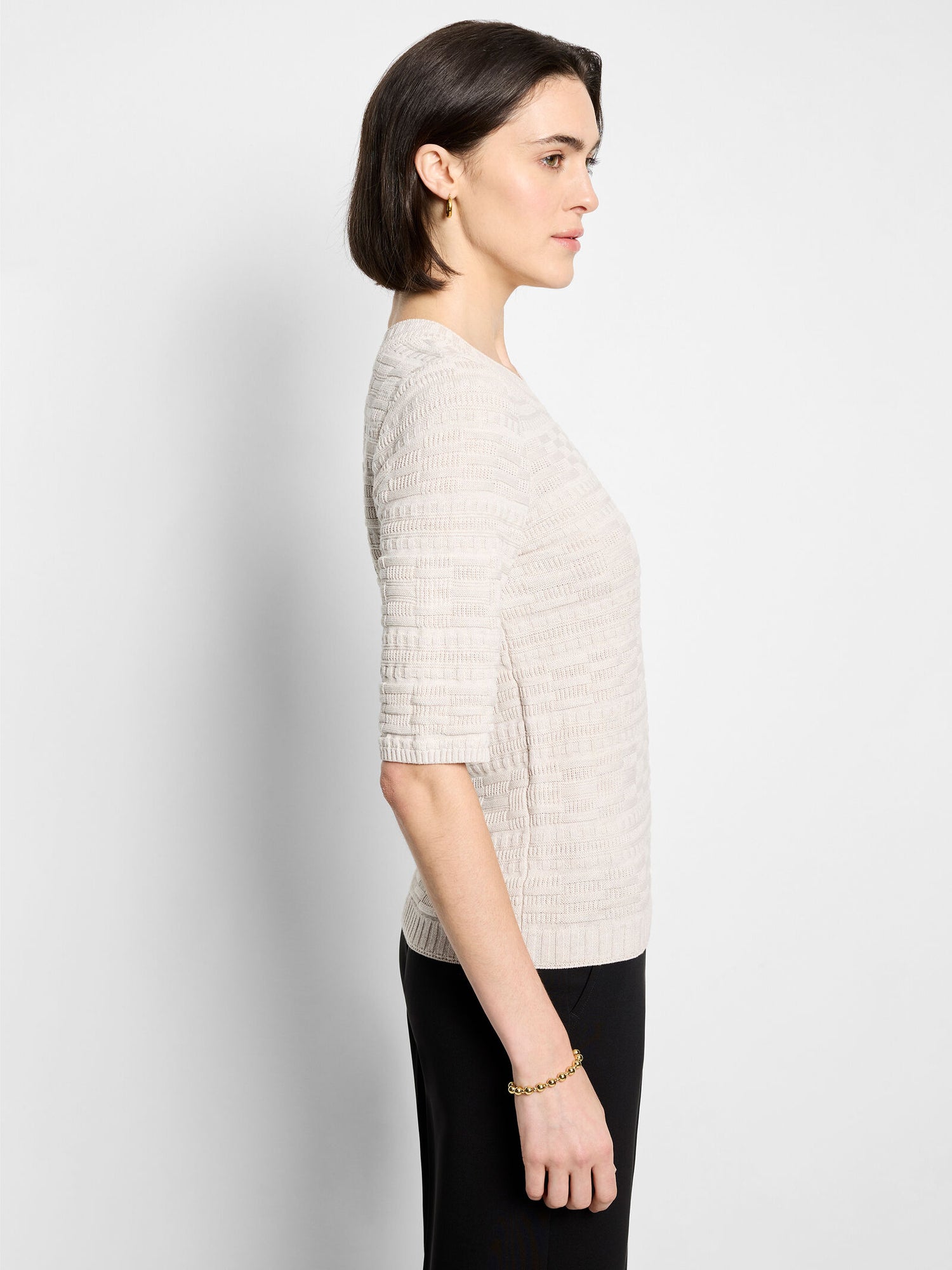Nic + Zoe Textured Sweater Tee