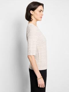 Nic + Zoe Textured Sweater Tee