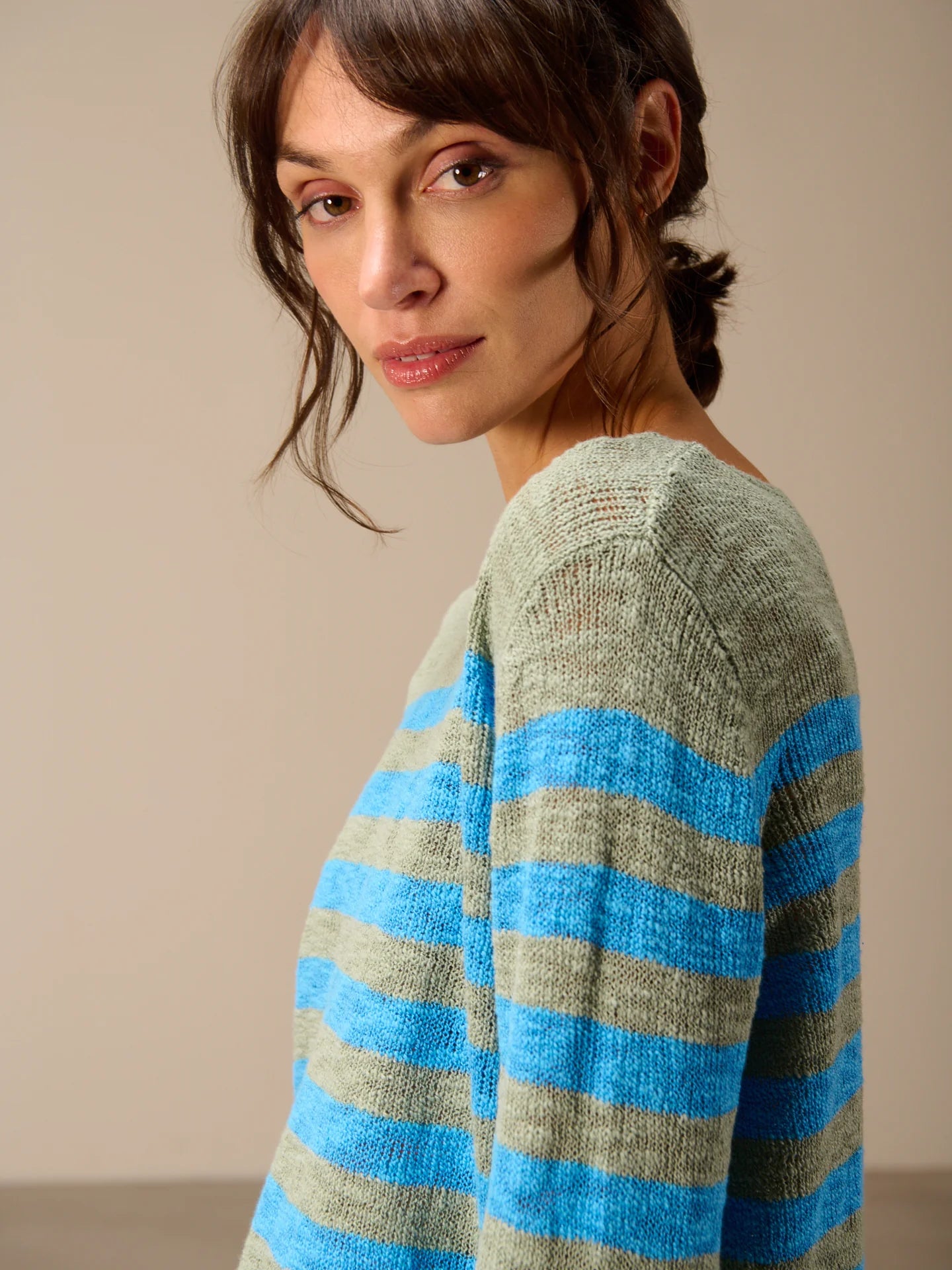 Nile Striped Long Sleeve Sweater