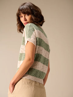 Nile Striped Cap Sleeve Sweater