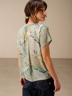 Nile Short Sleeve Chiffon Blouse