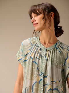 Nile Short Sleeve Chiffon Blouse
