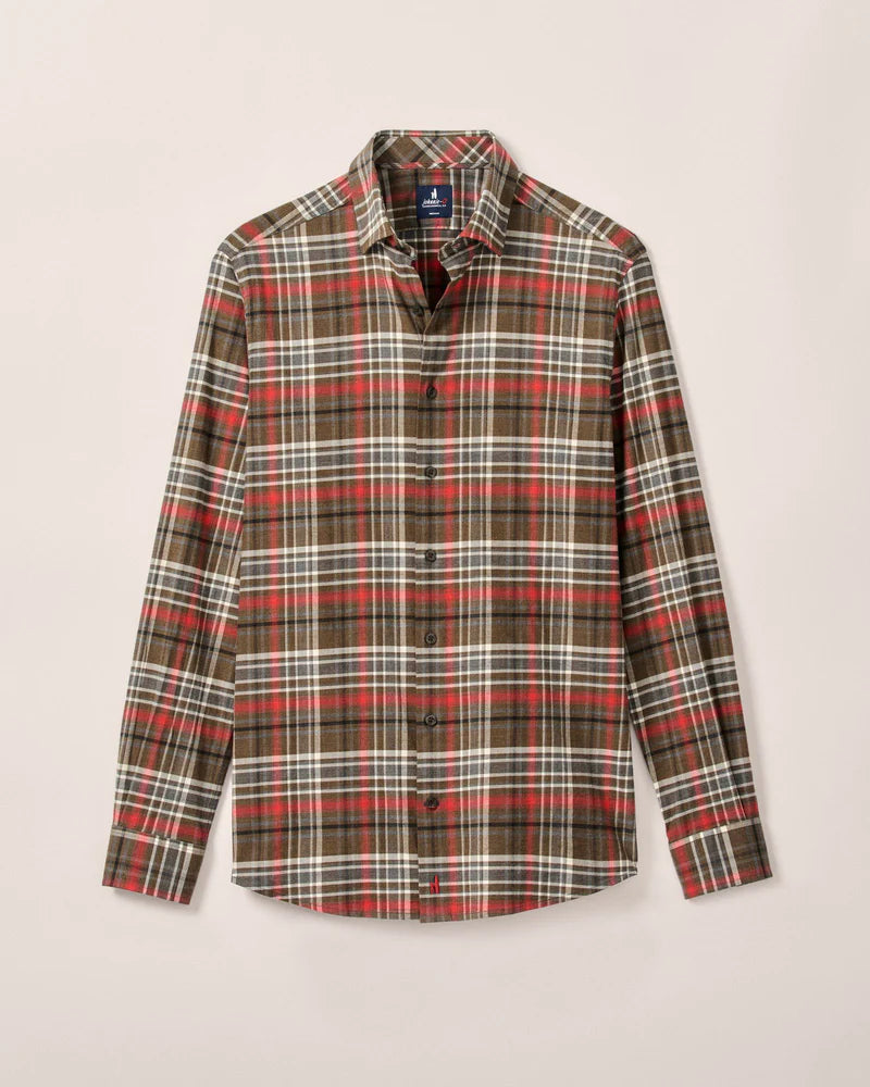 Johnnie-O Langston Performance Flannel Button Down Shirt