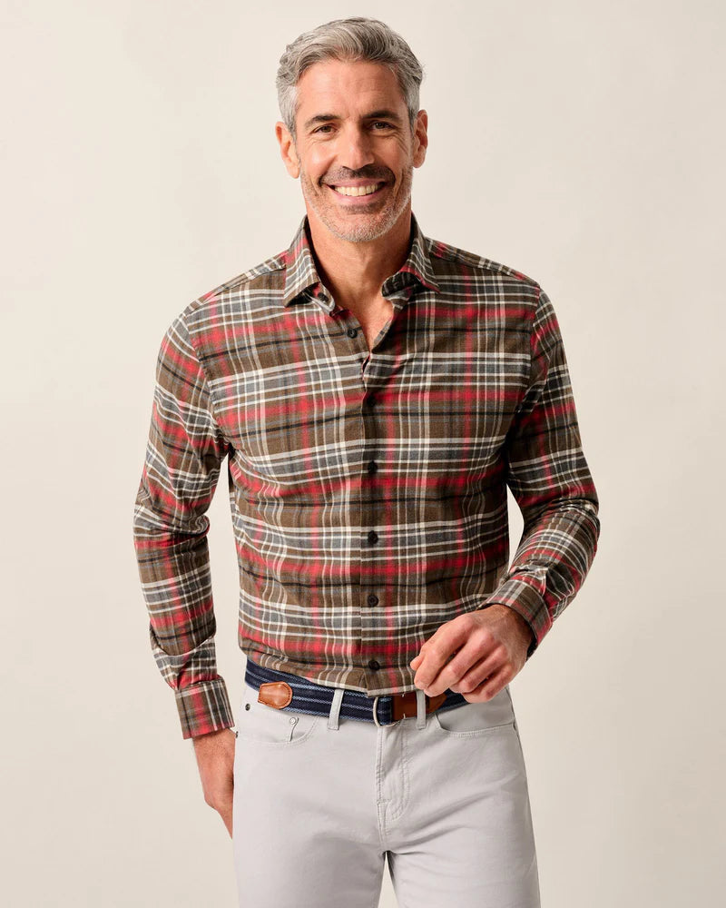 Johnnie-O Langston Performance Flannel Button Down Shirt