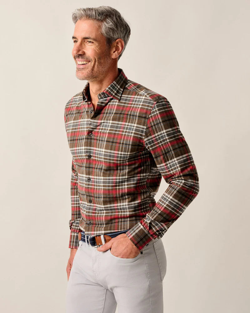 Johnnie-O Langston Performance Flannel Button Down Shirt