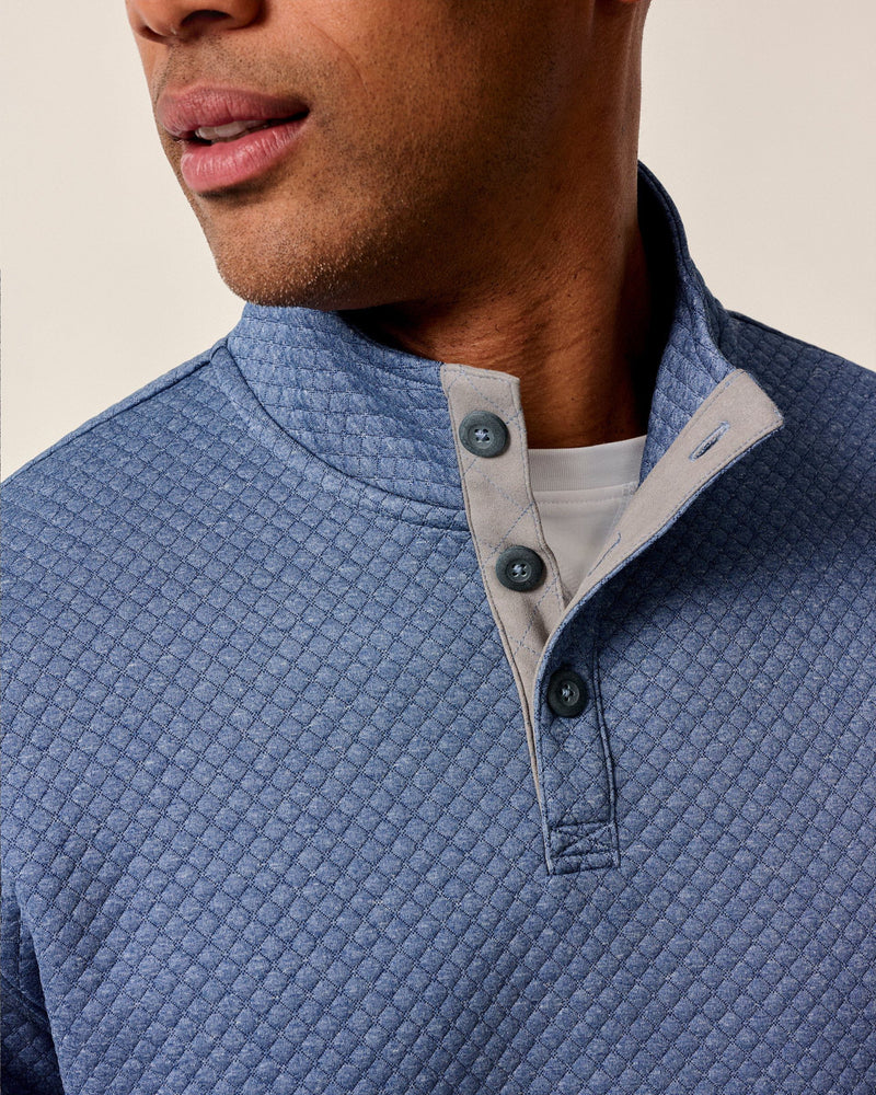 Johnnie-O Rockwells Diamond Quilted Henley Pullover