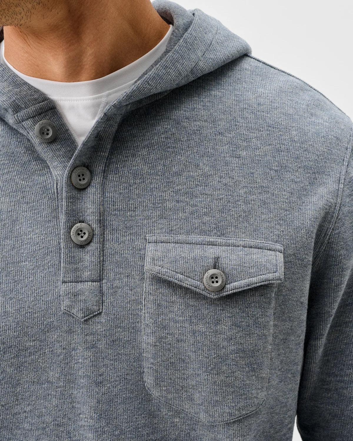 Johnnie-O Button Henley Hoodie