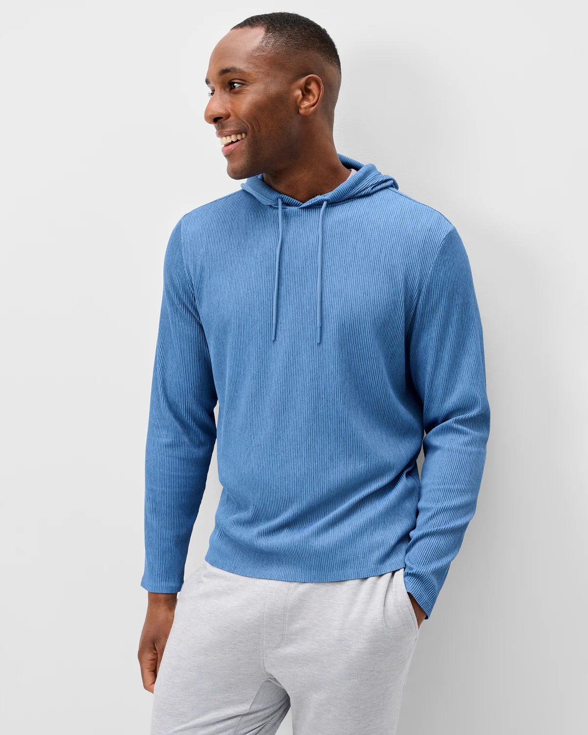 Johnnie-O Hoppin' Ribbed Knit Performance Hoodie