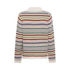 Mansted Faulkner Wool Intarsia Polo Cardigan