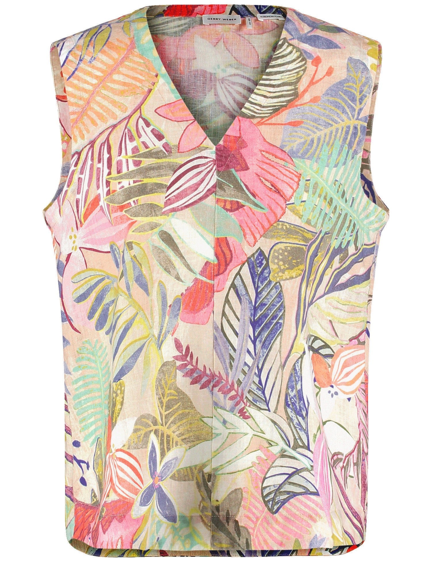 Gerry Weber Printed Linen Sleeveless Blouse
