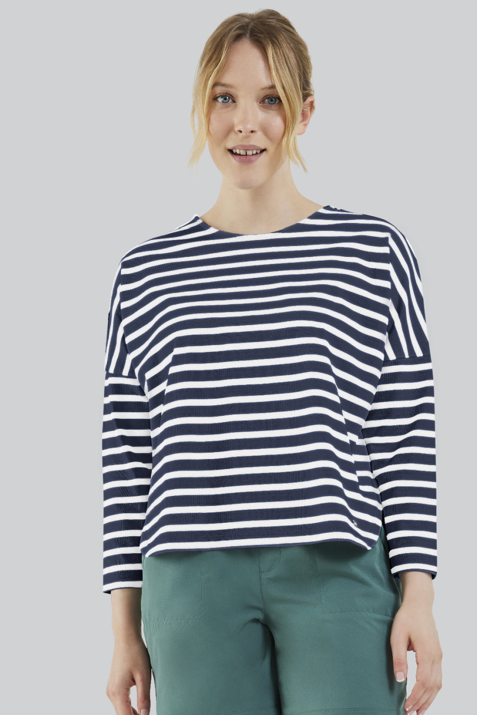Fig Newport 7/8 Sleeve Brighton Stripe T-Shirt