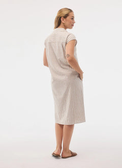 🇨🇦 Fig Kelly Linen Blend Shirt Dress