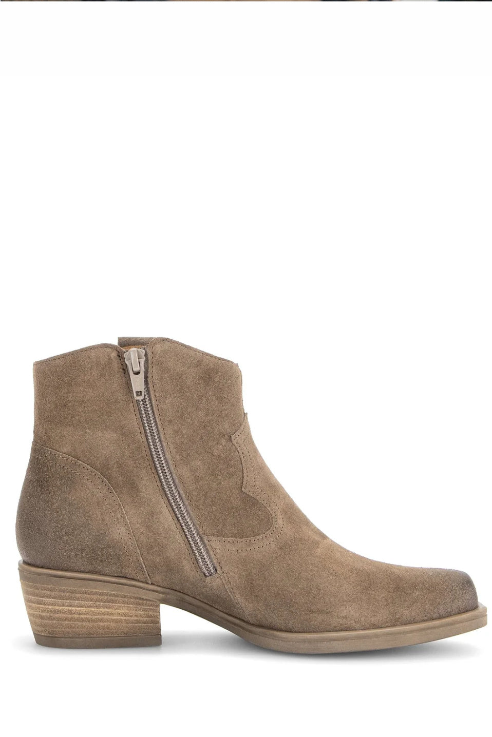 Gabor Skye Suede Short Cowboy Bootie