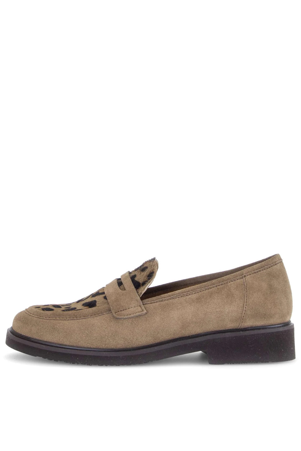Gabor Suede Loafer With Animal Pattern