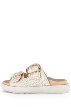 Gabor Woven Large Buckle Sandal