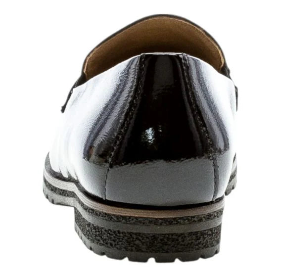 Gabor Mixed Media Loafer (Black)