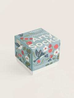 Seasalt Gift Box of 4 Women's Arty Socks Birds
