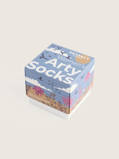 Seasalt Gift Box of 4 Women's Arty Socks Scenic