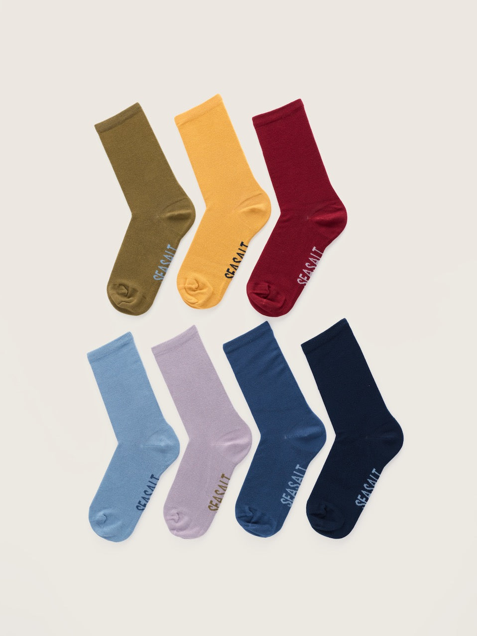 Seasalt Gift Box of 7 Women's Arty Socks Plain