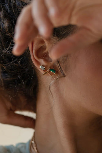 Hailey Gerrits Herringbone Earrings (Lapis)