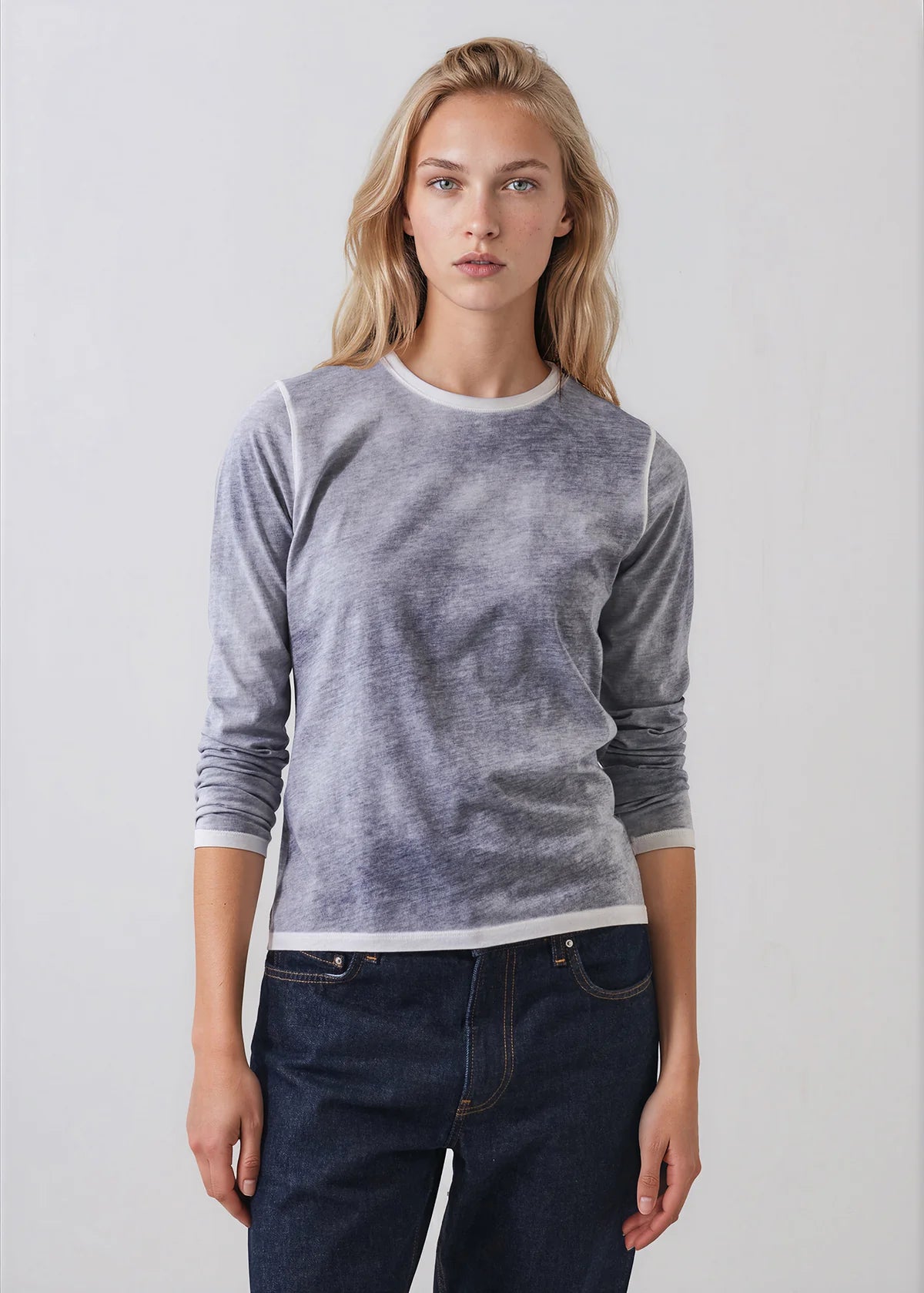 Patrick Assaraf Reverse Spray Pima Cotton T-Shirt