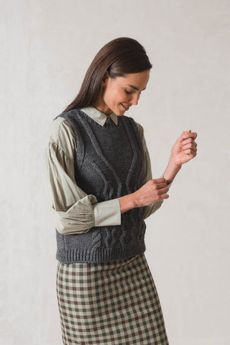 Indi & Cold Cable Knit Vest