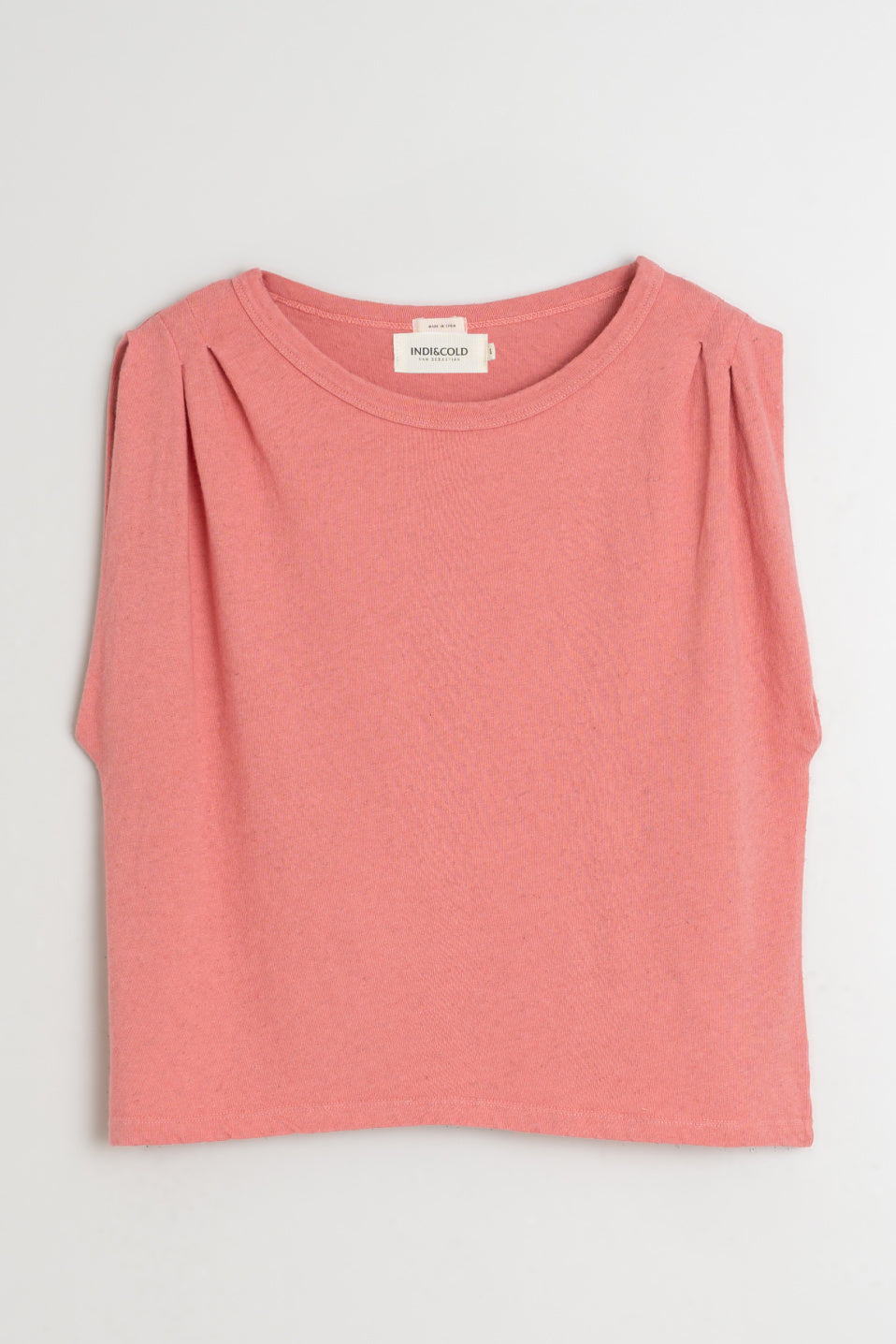 Indi & Cold Pleated Shoulder T-Shirt