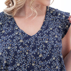 Aventura Francesca Crepe Print Top