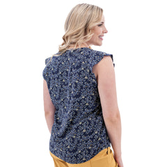 Aventura Francesca Crepe Print Top