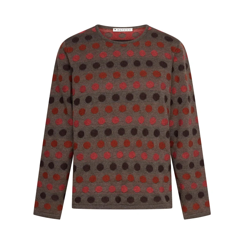 Mansted Joan Dot Cotton Merino Crewneck