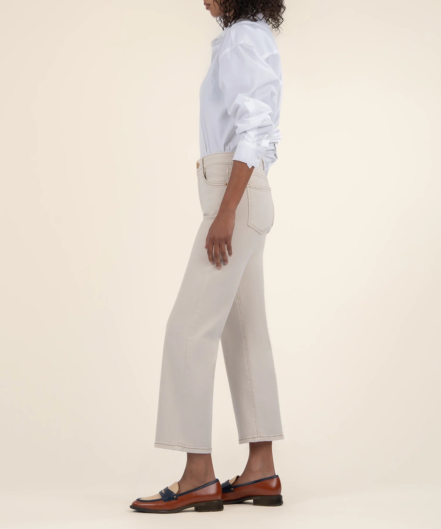 Kut From The Kloth Charlotte Wide Leg Jeans (Ecru)