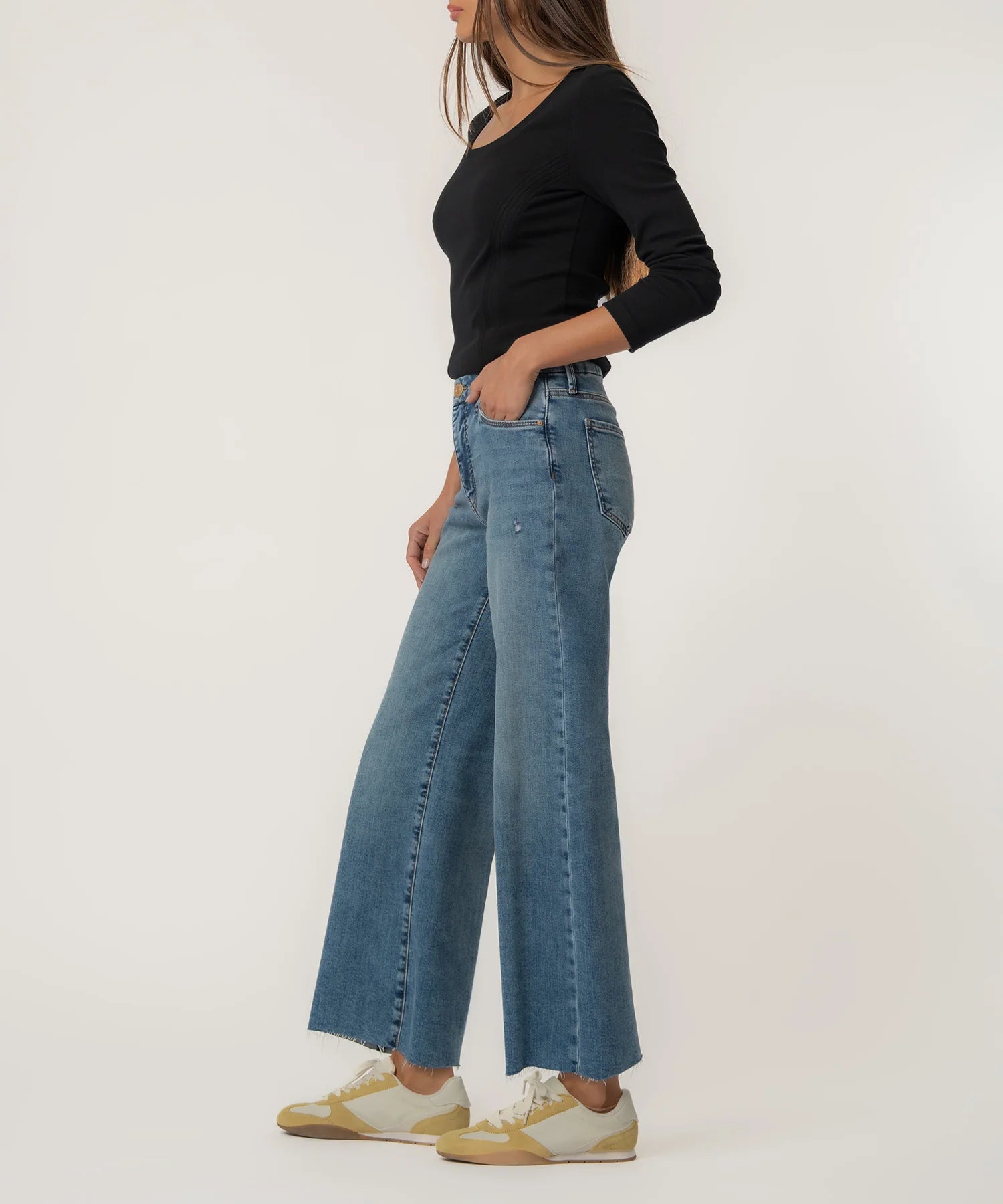 Kut From The Kloth Meg High Rise Wide Leg Jeans (Regent Wash)