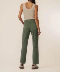 Kut From The Kloth Charlotte Wide Leg Raw Hem Twill