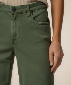 Kut From The Kloth Charlotte Wide Leg Raw Hem Twill