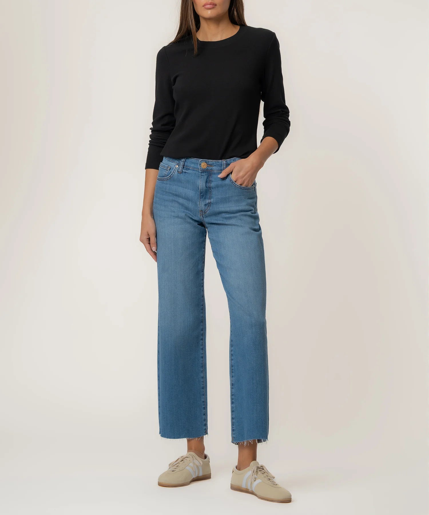 Kut From The Kloth Charlotte Wide Leg Raw Hem (Soaring Wash)