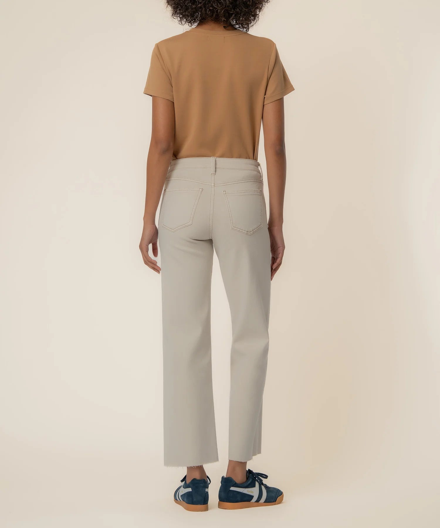 Kut From The Kloth Charlotte Wide Leg Raw Hem Twill