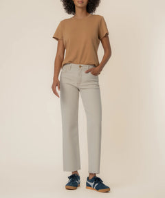 Kut From The Kloth Charlotte Wide Leg Raw Hem Twill