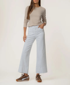 Kut From The Kloth Meg High Rise Pintuck Wide Leg Jeans (Optic White)