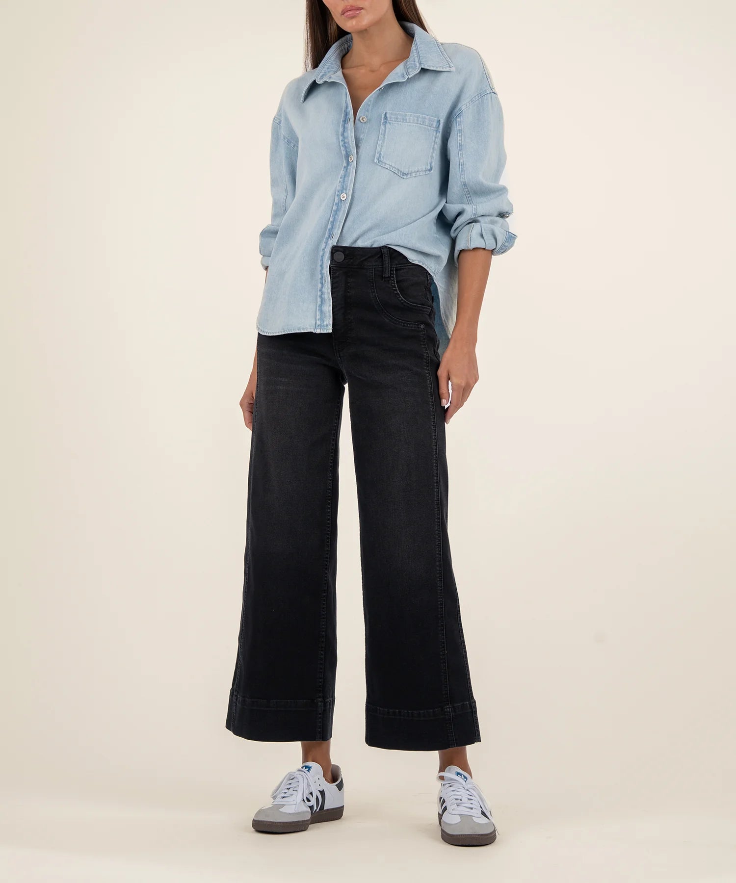 Kut From The Kloth Meg High Rise Wide Leg Jeans (Glittering Wash)