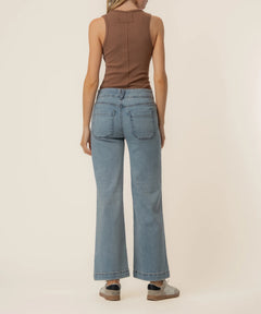Kut From The Kloth Meg High Rise Wide Leg Front Pocket Jeans (Brilliant)