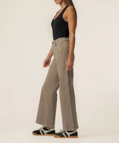 Kut From The Kloth Meg High Rise Wide Leg Jeans (Milk Tea)