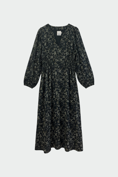 Indi & Cold V-Neck Gathered Waist Dress