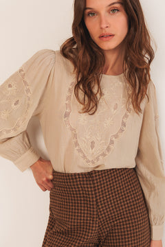 Indi & Cold Romantic Embroidered Blouse