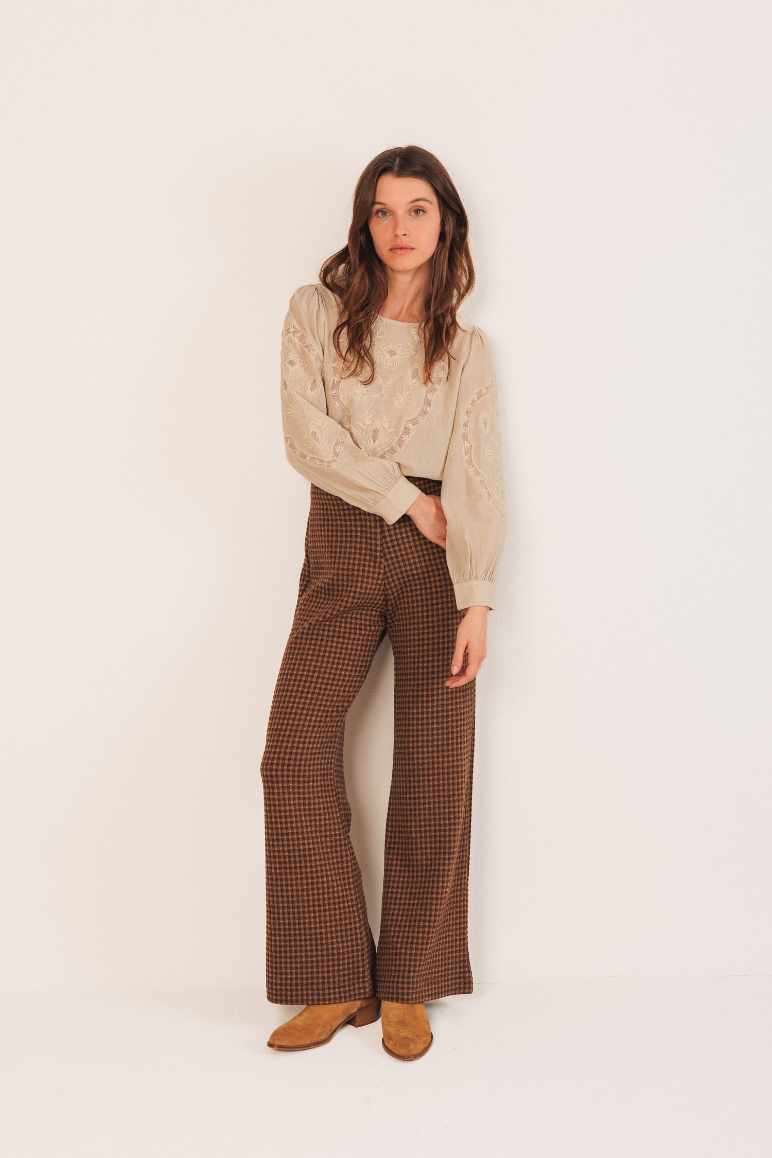 Indi & Cold Romantic Embroidered Blouse