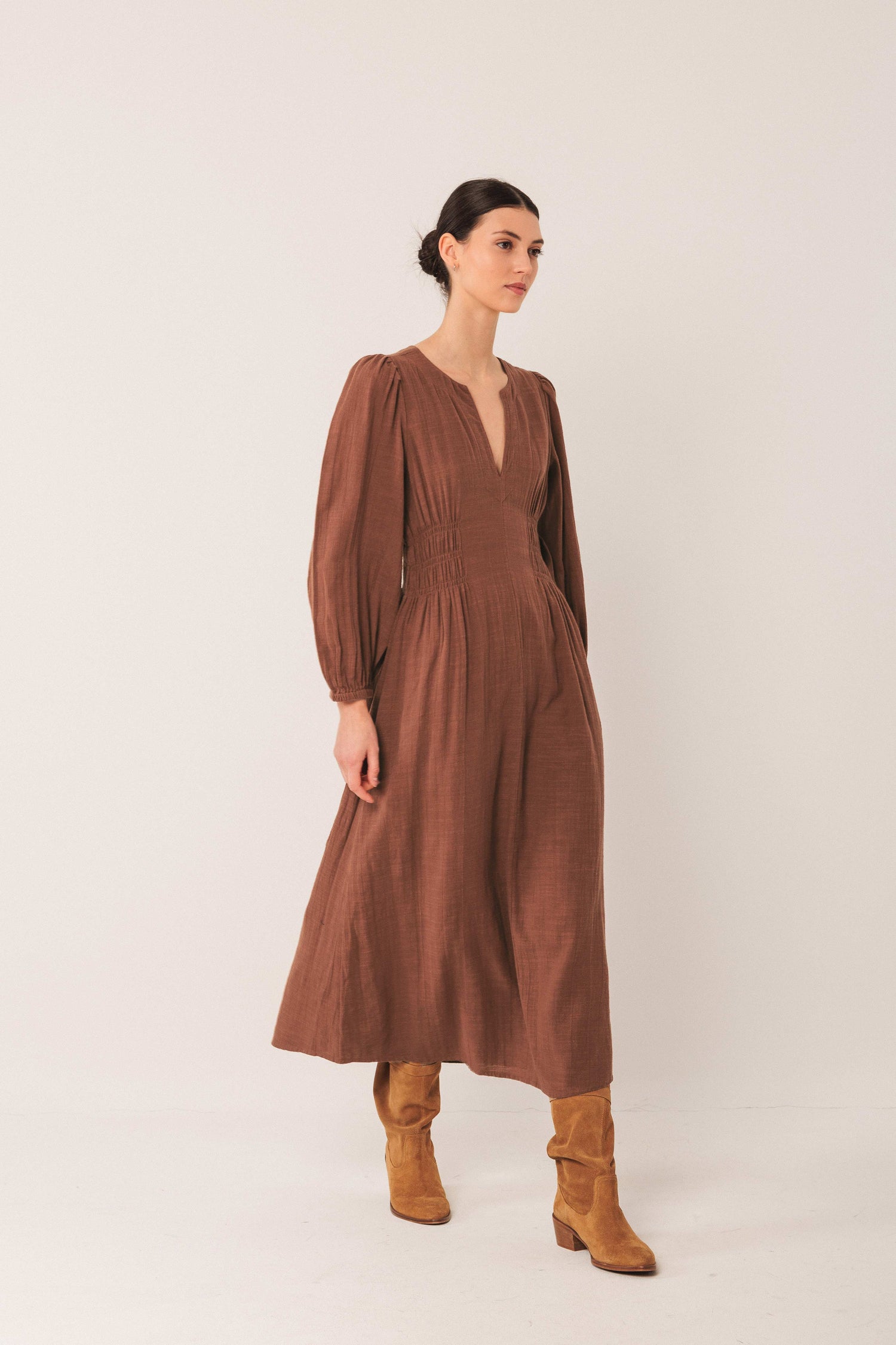 Indi & Cold Notch Neck Dress